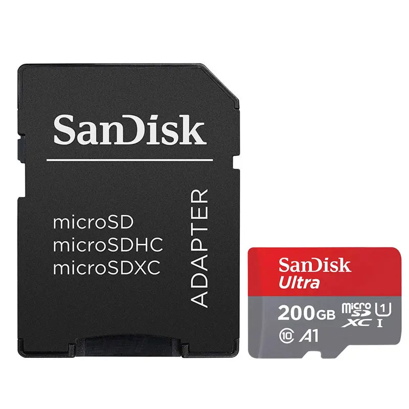 200GB R-100Ms SanDisk Memory Card 256GB 128GB 64GB 32GB 16GB Micro SD Card SDHC/SDXC Class10 UHS-I 98MB/s-170MB/s U3 TF Cards For Smartphone - Емкость: 200GB R-100Ms