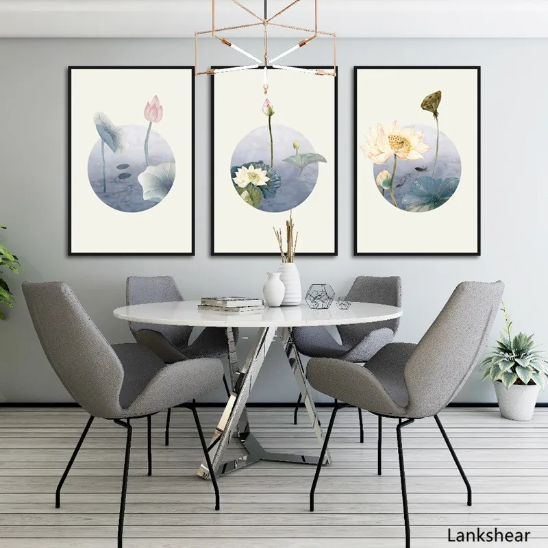 Китайский художественной концепции лотоса декоративное живописное полотно