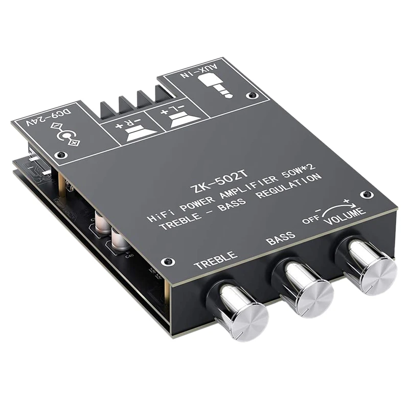 

Dual Channel TPA3116 D2 Bluetooth 5.0 Subwoofer Amplifier Board High Power Audio Stereo Amplifier Board 2X50W Bass AMP