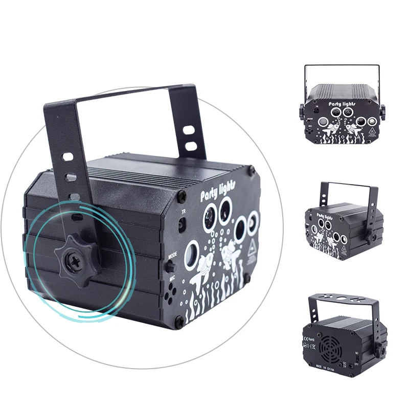 Миниатюрный сценический RGB светильник с голосовым управлением для дискотеки