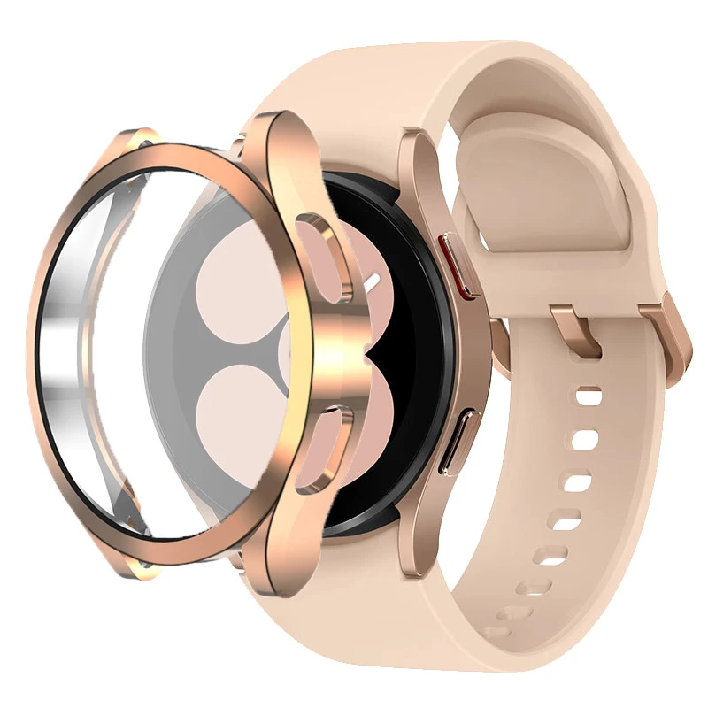 

Защитный чехол для Samsung Galaxy Watch 4 44 мм 40 мм, протектор экрана из твердого поликарбоната, бампер с закаленным стеклом для Galaxy Watch 4 44 мм