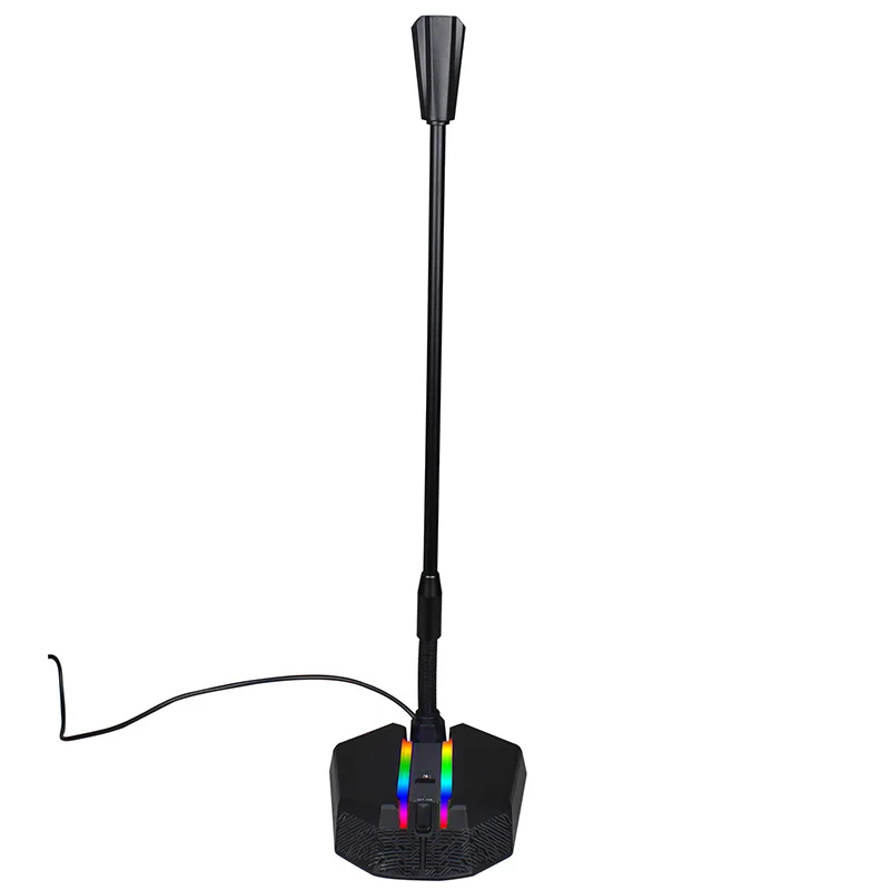 RGB светильник Настольный емкостный микрофон USB шумоподавление компьютерный