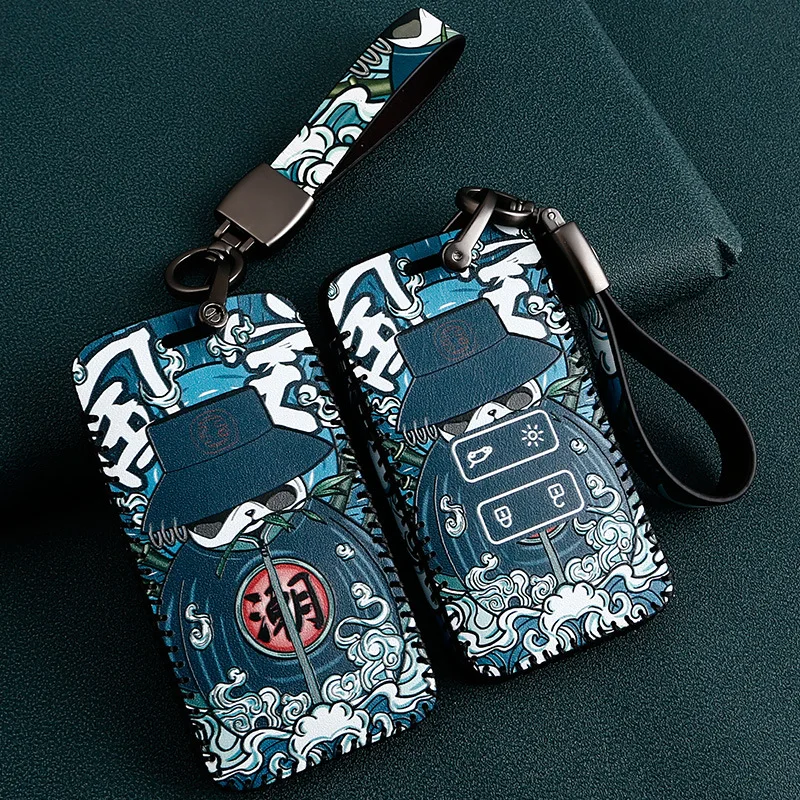 Кожаный чехол для автомобильного ключа Renault Fluence Duster Megane Kadjar Clio Koleos Scenic Sandero