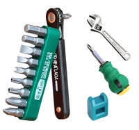 laoa mini ratchet screwdriver set s2 screwdrivers forward and reverse multifunction tool with phillip slotted torx bits
