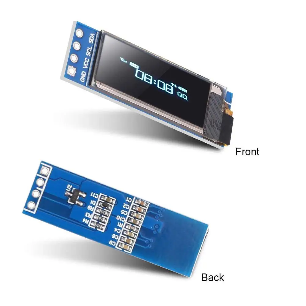 Модуль светодиодного дисплея I2C SSD1306 0 91 дюйма 2 шт. синий модуль LCD 128x32 драйвер