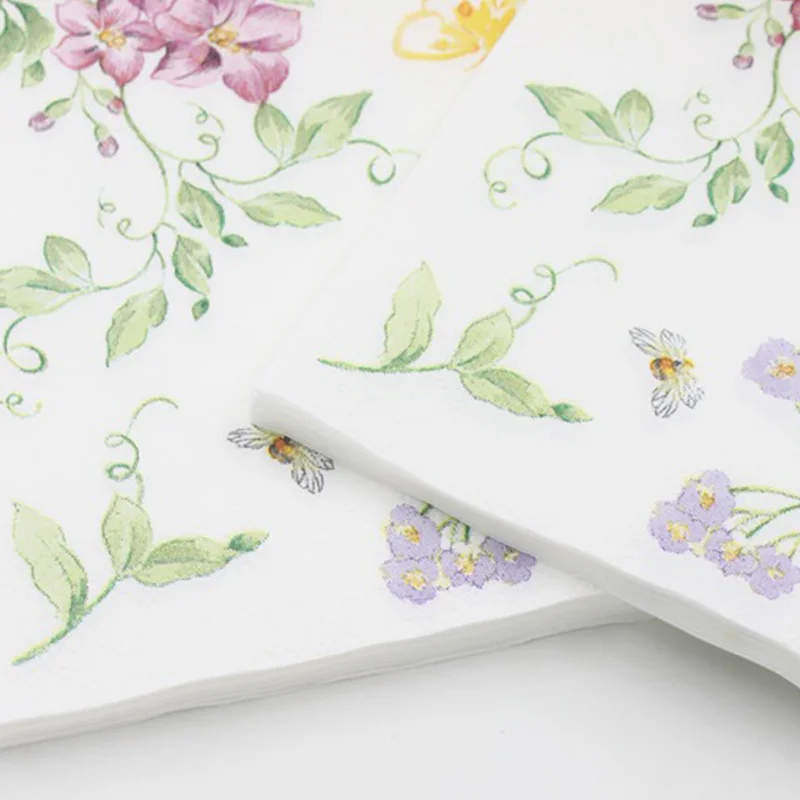 1 пакет без отдушек с цветочным узором в виде роз цветочную тему бумажные