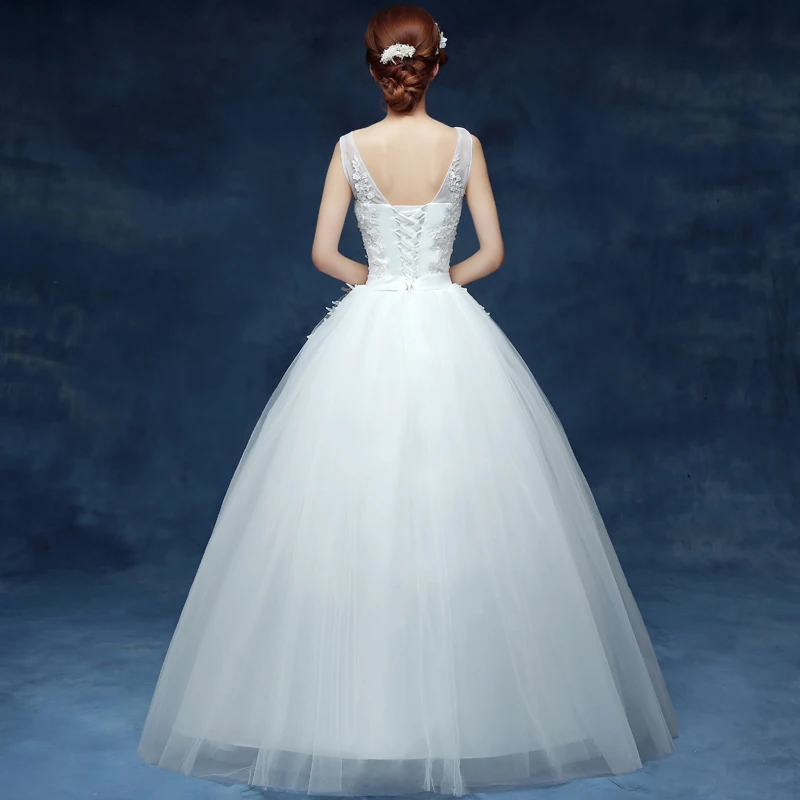 Свадебное платье на шнуровке DR711 Длинные свадебные халаты с вышивкой 2020