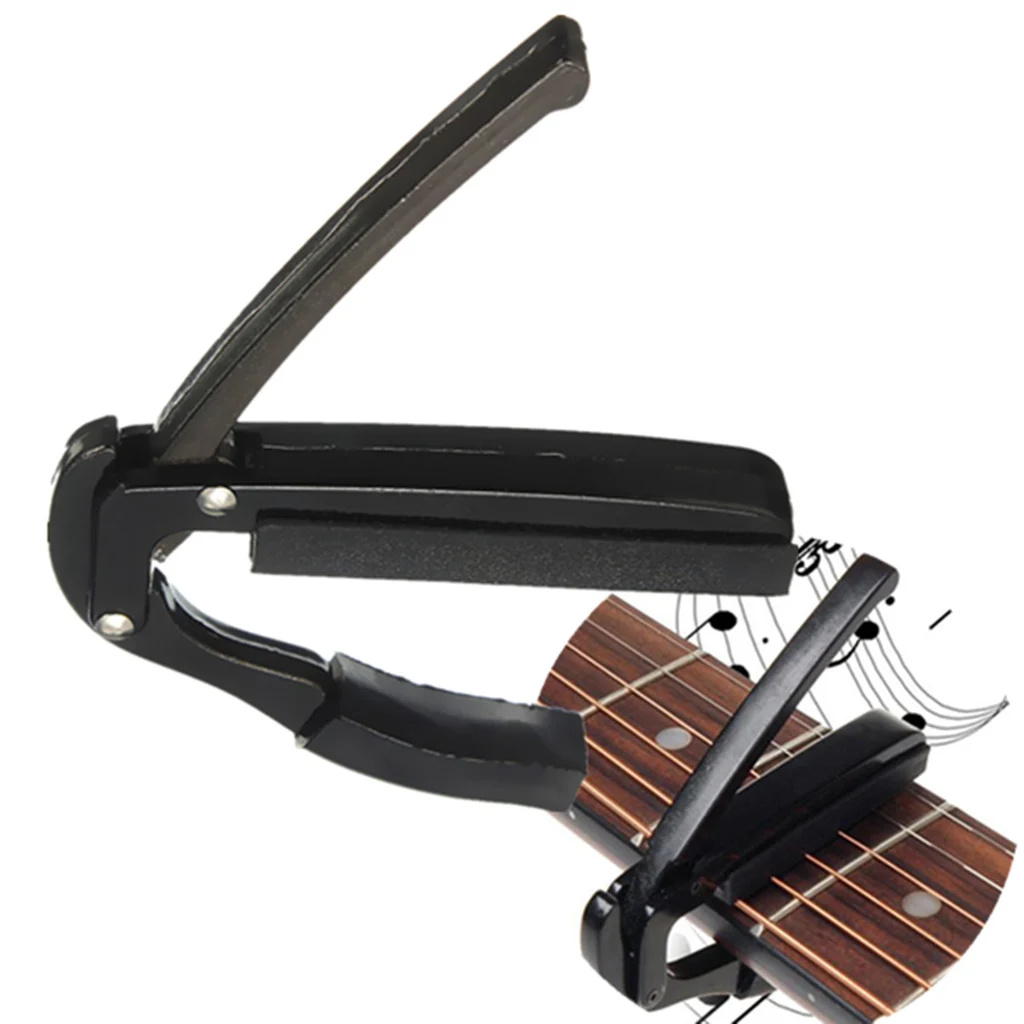 1 Piece Quick Change Tune Clamp Key Trigger Capo for Acoustic Electric Guitar Ukulele Replacement Musicians Gift | Спорт и