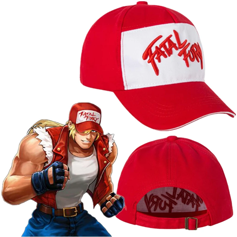 

Game KOF King of Fighters Fatal Fury Cosplay Costume Terry Bogard Coser Cotton Cap Hat Caps for Men