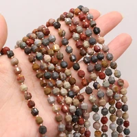 natural stone fashion american picture semi precious stone faceted beads diy making bracelet necklace jewelry accessories 6mm