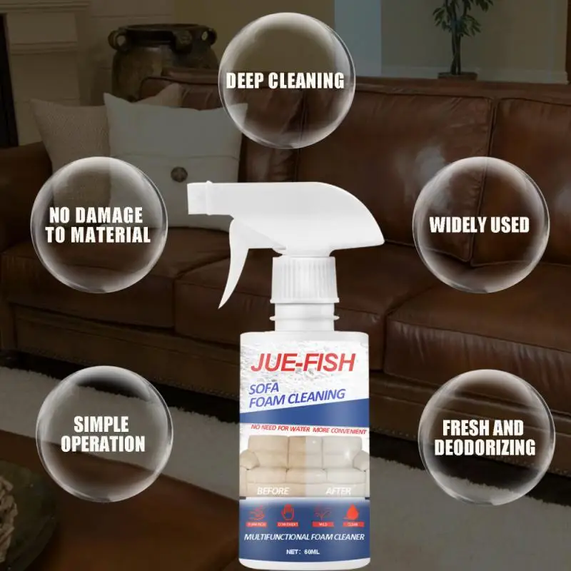 60 мл Многоцелевой пенный очиститель для салона автомобиля моющее средство