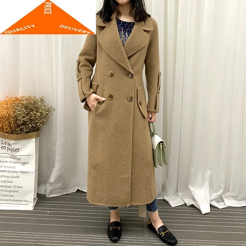 Брендовое шерстяное зимнее пальто женская осенняя одежда 2020 корейский