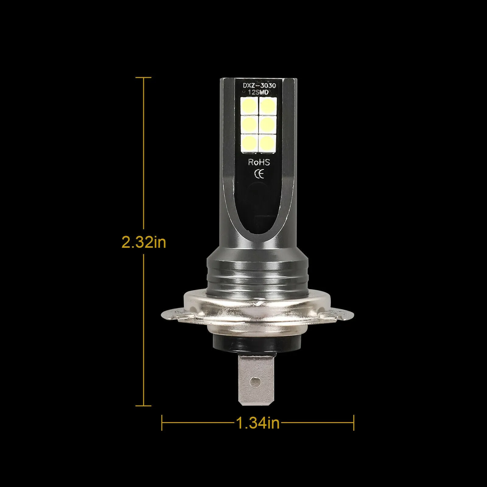 

26000LM H7 LED Light Replacement 120W 12LED Fog Lamp 4Pcs Aluminum Alloy