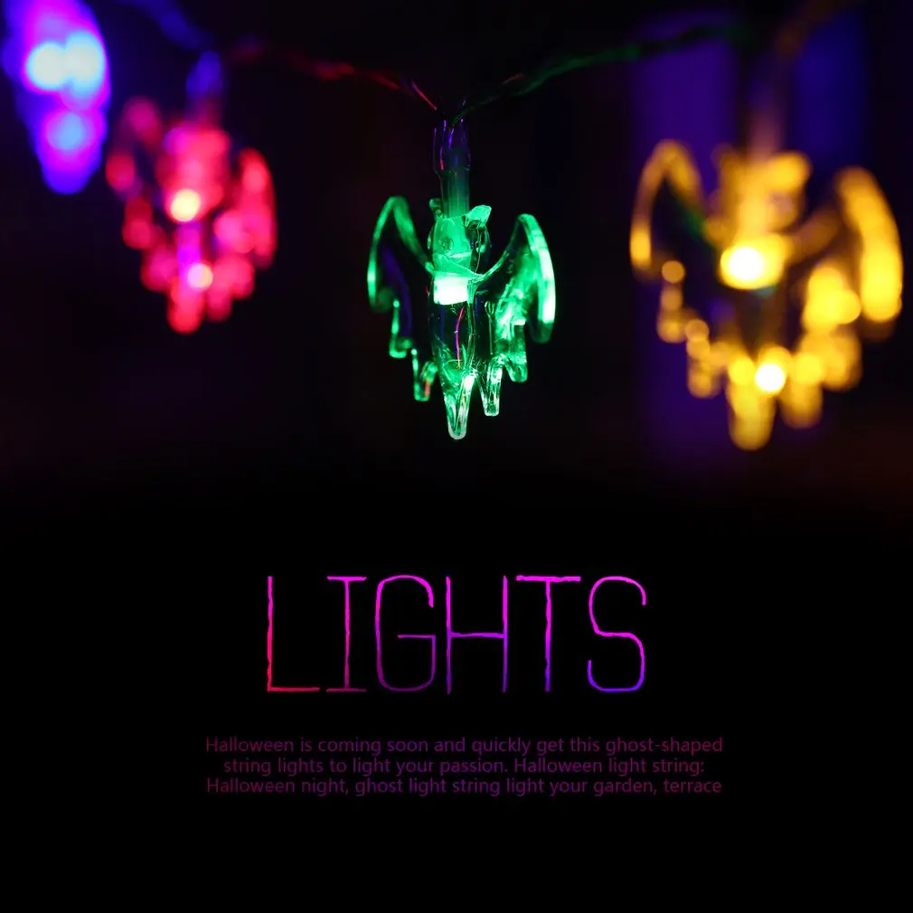 Battery Operated 10 LEDs Bat Shape Fairy String Light Decoration for Outdoor Halloween Thanksgiving Party Christmas |