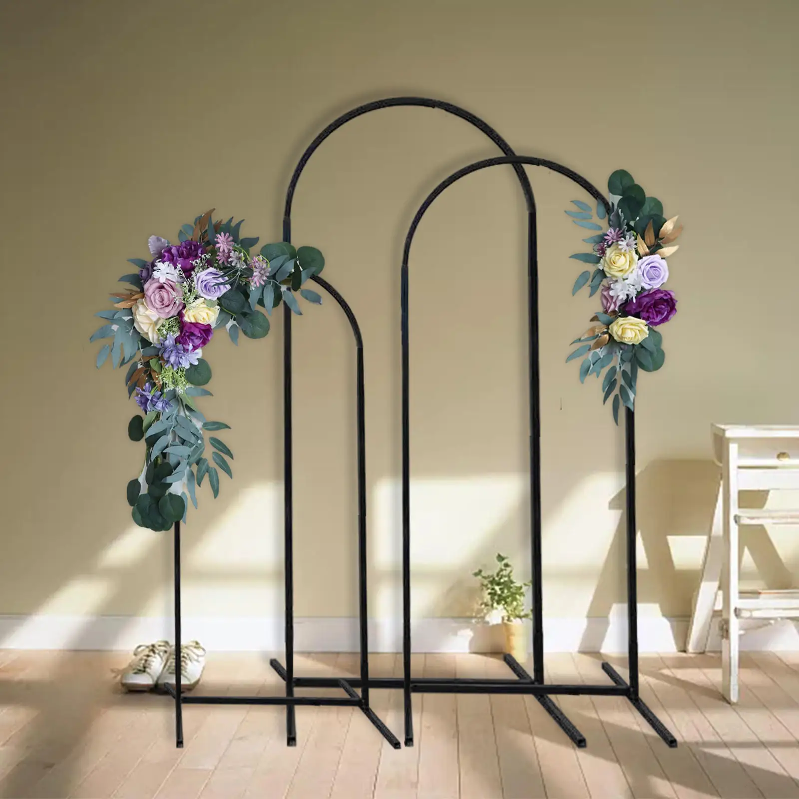 

Wedding Arch Flowers Pueple Rose Flower Silk Flower Garland for Exhibition