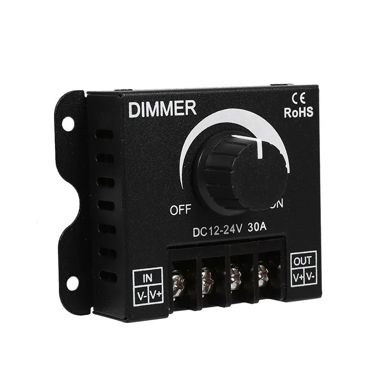 12V 30A металлический светодиодный диммер контроллер ручной Управление для