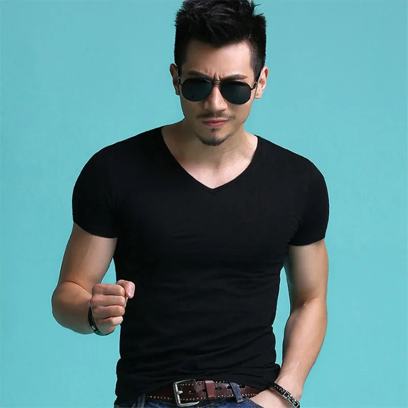 

10291-Men's short sleeve t-shirt round neck half-sleeved T-shirt top