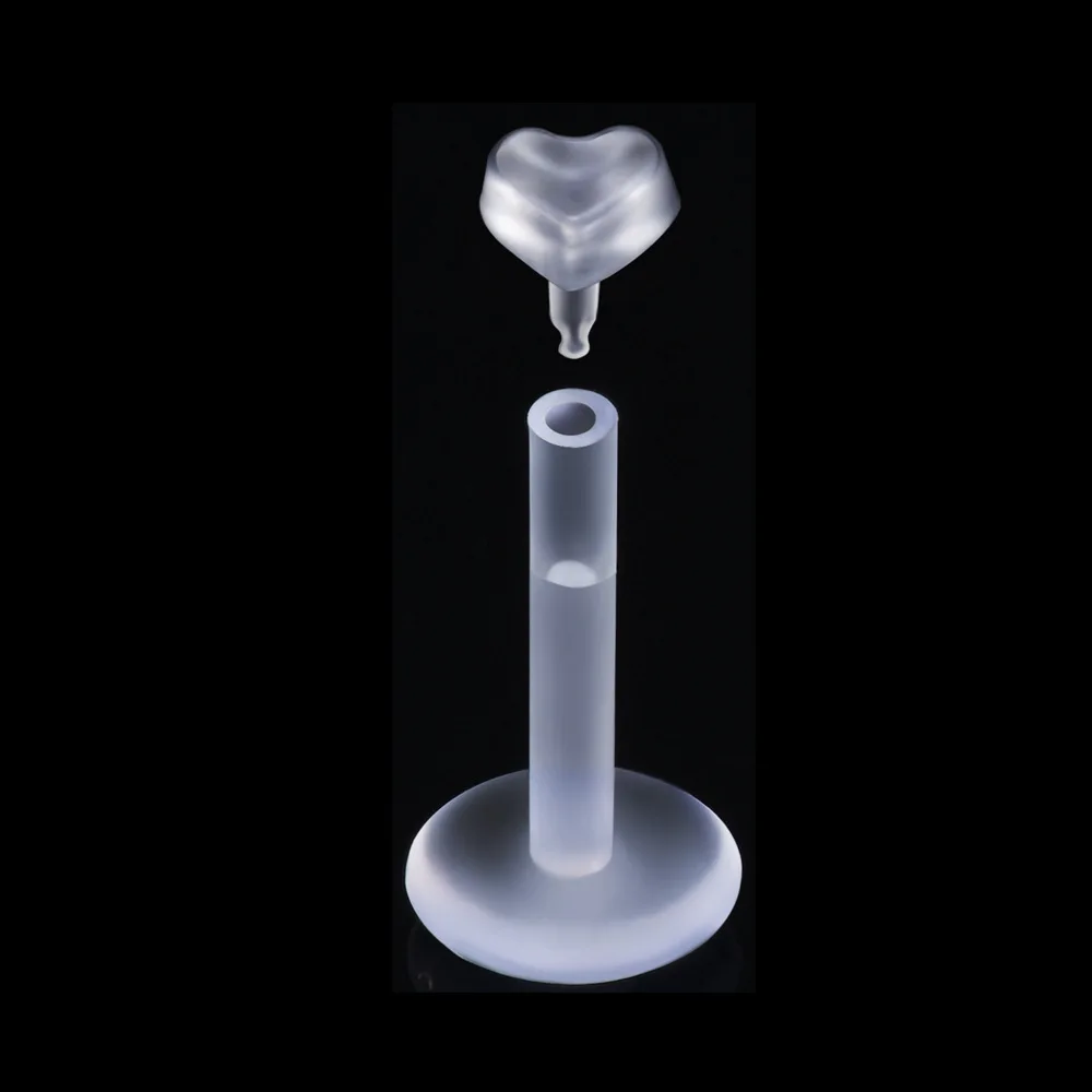 2 шт прозрачное мягкое невидимое кольцо для козелка тела с шариком носовое ушей