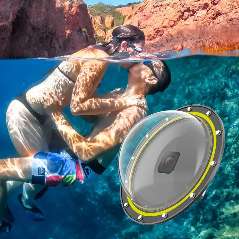 Купольный Чехол 6 дюймов для Go pro 8 водонепроницаемый чехол с плавающей ручкой GoPro