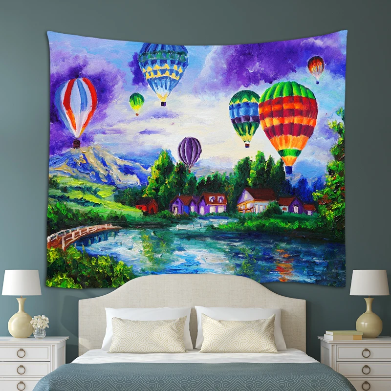 Закат гобелен картина маслом живописные настенные Висячие гобелены Индия коврик