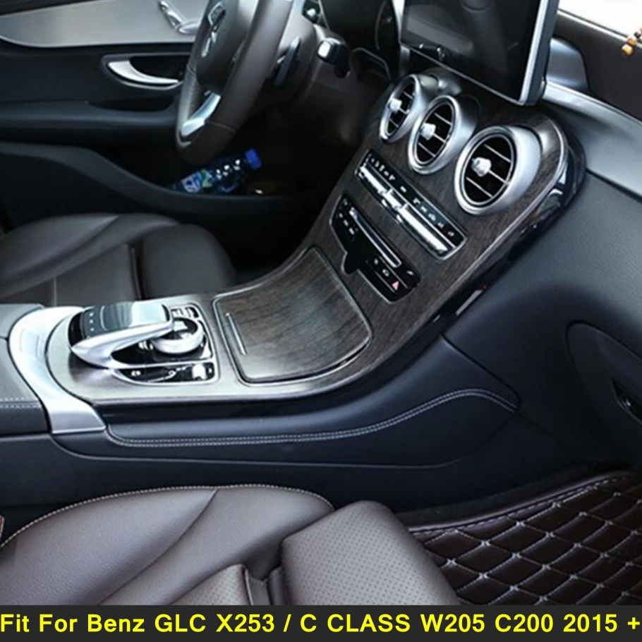 

Lapetus Car Styling Gear Position Panel Water Cup Holder Cover Trim For Mercedes Benz GLC X253 / C CLASS W205 C200 2015 - 2019