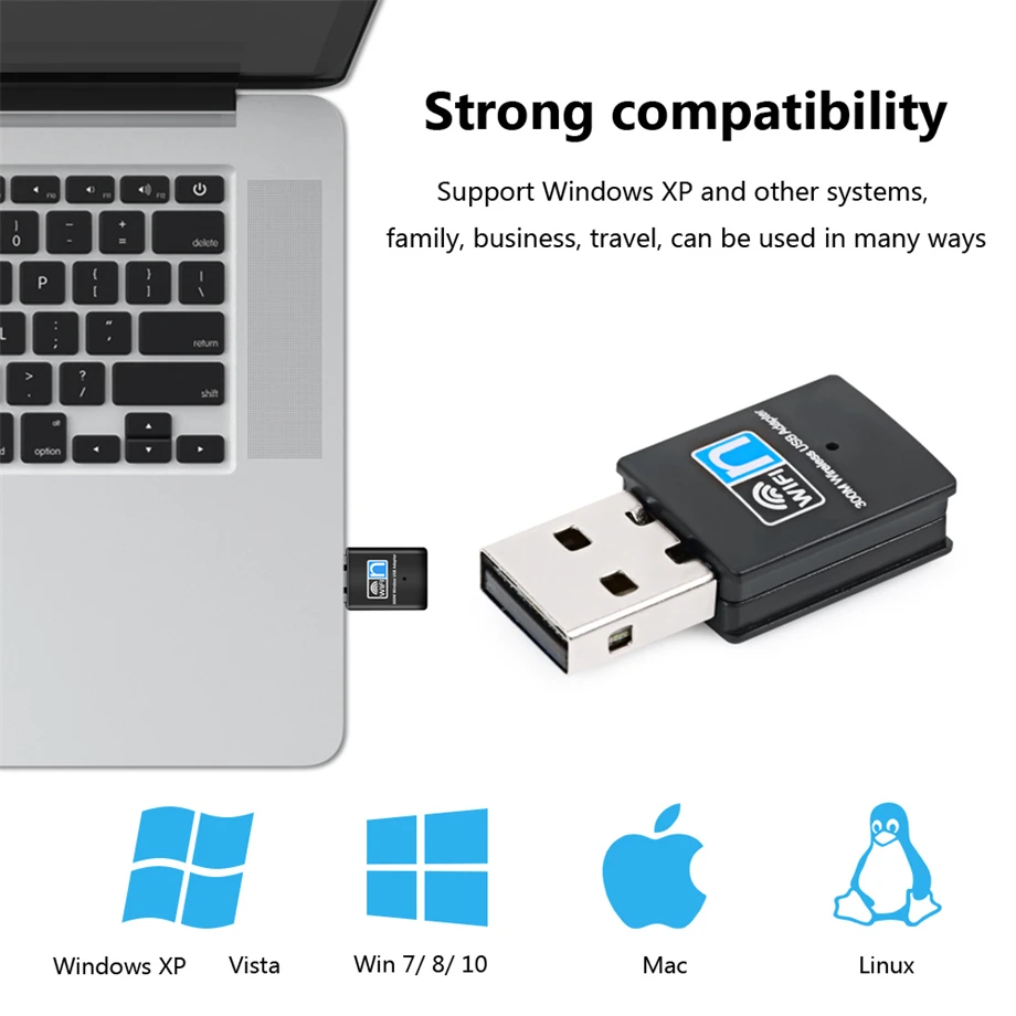 PzzPss мини USB Wifi адаптер 300 Мбит/с USB2.0 антенна Ethernet Dongle 802 11 n/g/b Enchufe Lan Comfas | Компьютеры