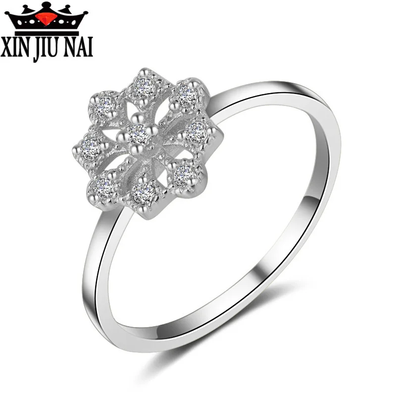 

Wedding Rings For Women White Gold-Color Ball Rome Star Compass Bridal Engagement Trendy Jewelry