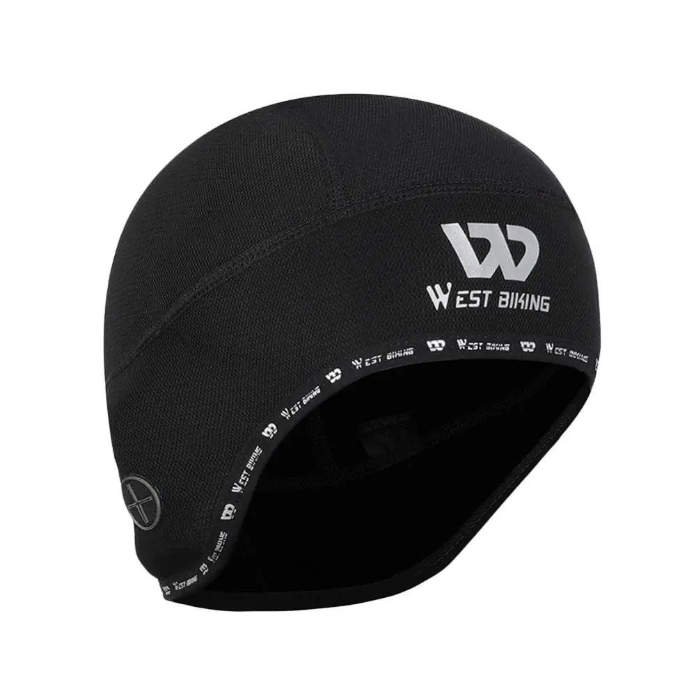 Зимняя спортивная шапка с черепом s ветрозащитная и теплая велосипедная на шлем