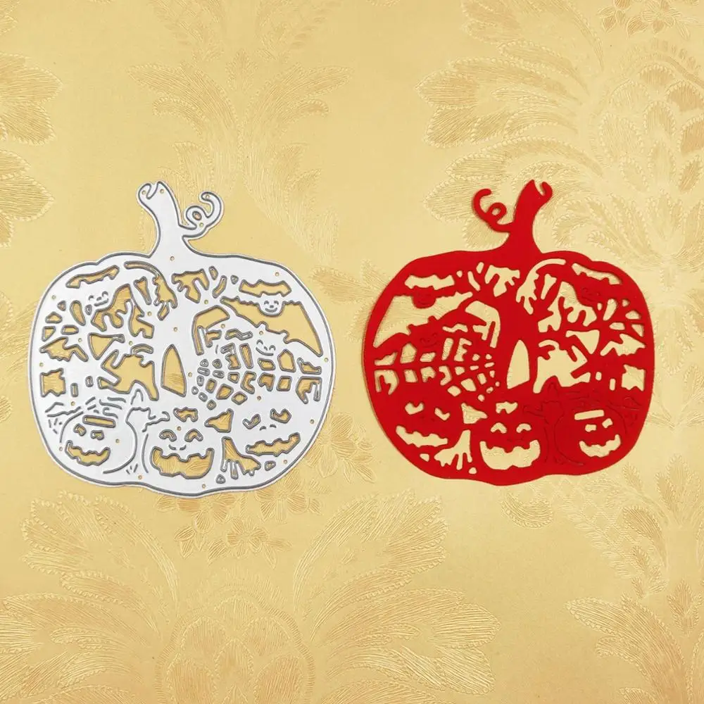 Счастливый розыгрыш на Хэллоуин Тыква металла резки штамповка Крафтовая окраска