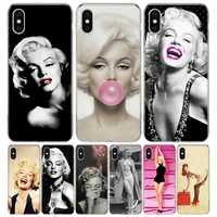 marilyn monroe pin up girl phone case for iphone 13 12 11 pro max 6 x 8 6s 7 plus xs xr mini 5s se 7p 6p pattern cover coque