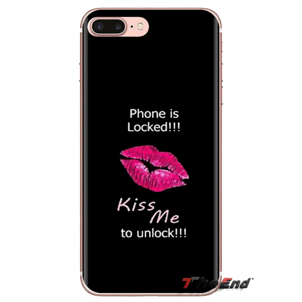 Прозрачные мягкие чехлы KIss to unlock Locked screen для Xiao mi 4 5 5s 6 A1 A2 5X6X8 9 Lite SE Pro Max Mix 2 3 2S |