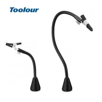 toolour magnetic pcb board fixed clip flexible arm soldering third hand with magnetic base alligator clip welding auxiliary tool