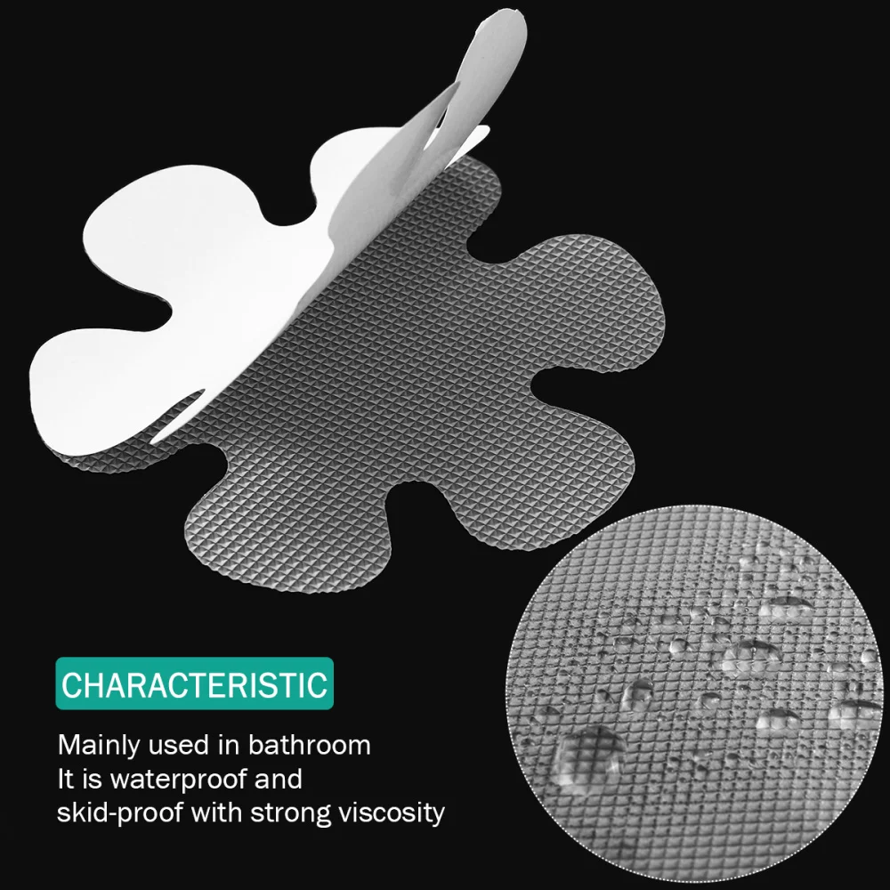 

OUNONA 20PCS Flower Shape PEVA Anti-slip Bathtub Stickers Decals Safety Bath Shower Treads 10CM (Transparent)