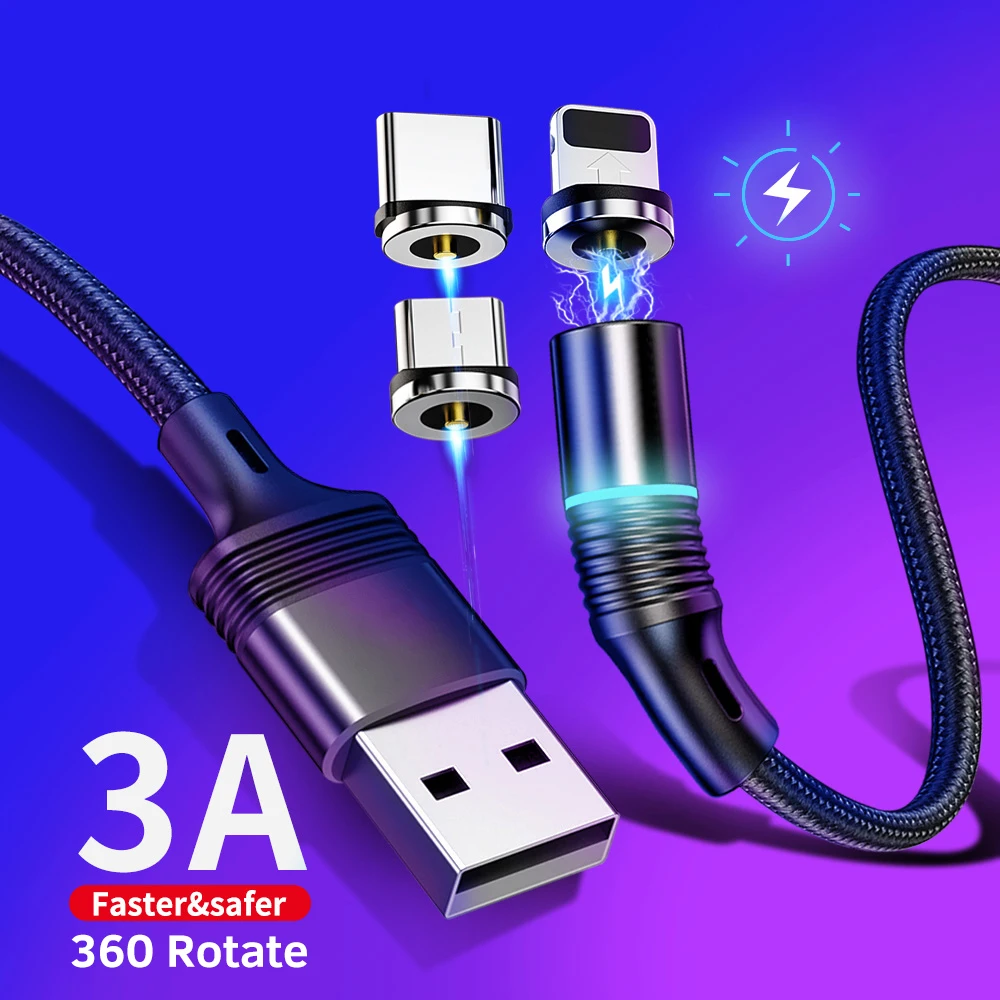 Магнитный кабель для iPhone Lighting Type C Samsung Quick Charge Micro USB Xiaomi Huawei зарядный шнур|Кабели