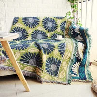 gy4049 geometry daisy blanket sofa decorative slipcover stitching rug tapestry carpet homeliving