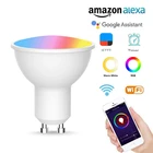 WiFi умная Светодиодная лампа для дома RGB Gu10 LED лампы голосового Управление Цвет изменения диммируемой работы с Amazon Alexa Google Tuya Smart Life