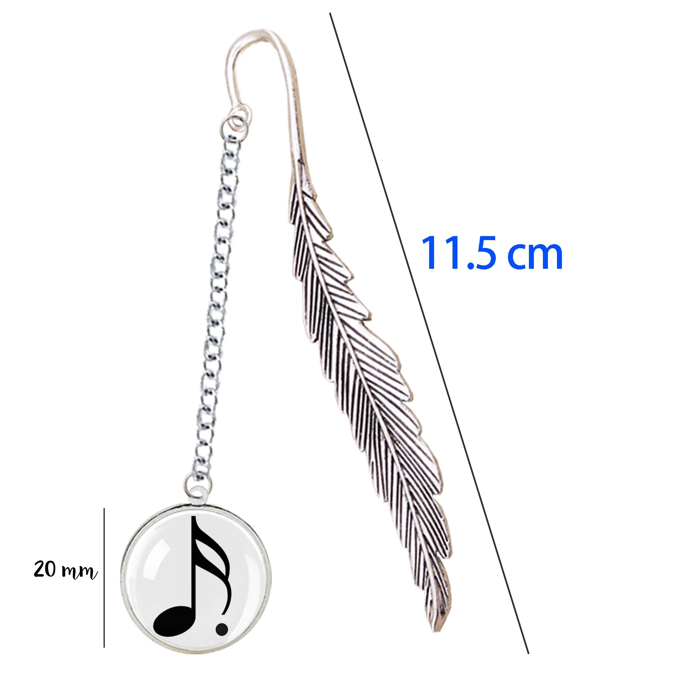 Закладка с музыкальными знаками натуральные ноты Fortississimo плоский символ