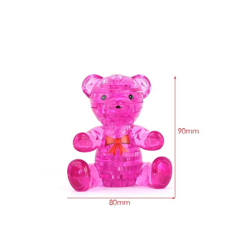 3D пазл с кристаллами милый медведь Модель для сборки установленные игрушки