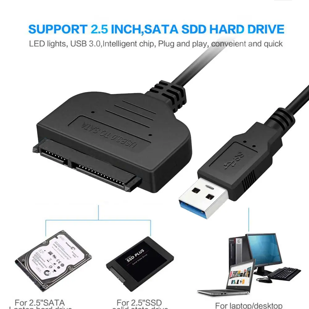 3.0 To 2.5 SATA USB Hard Drive Converter Line Adapter Fast Transmission Convert Data Cable Computer Accessories Drop Shipping