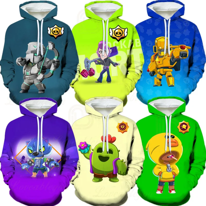 

Browlers Boys Girls 3D PRIMO MORTIS Thin Hoodie Crow Spike Leon Shelly Hoodie Kids Game Anime Star, Hoodie Birthday Gift