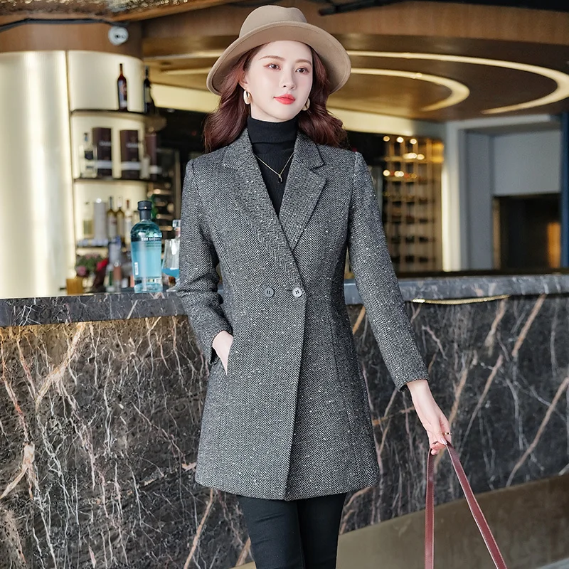 

Women's jacket Fashion One Button Coat OL Styles Autumn Winter Blazers for Women Business Work Blaser Outwear Tops Plus Size 4XL