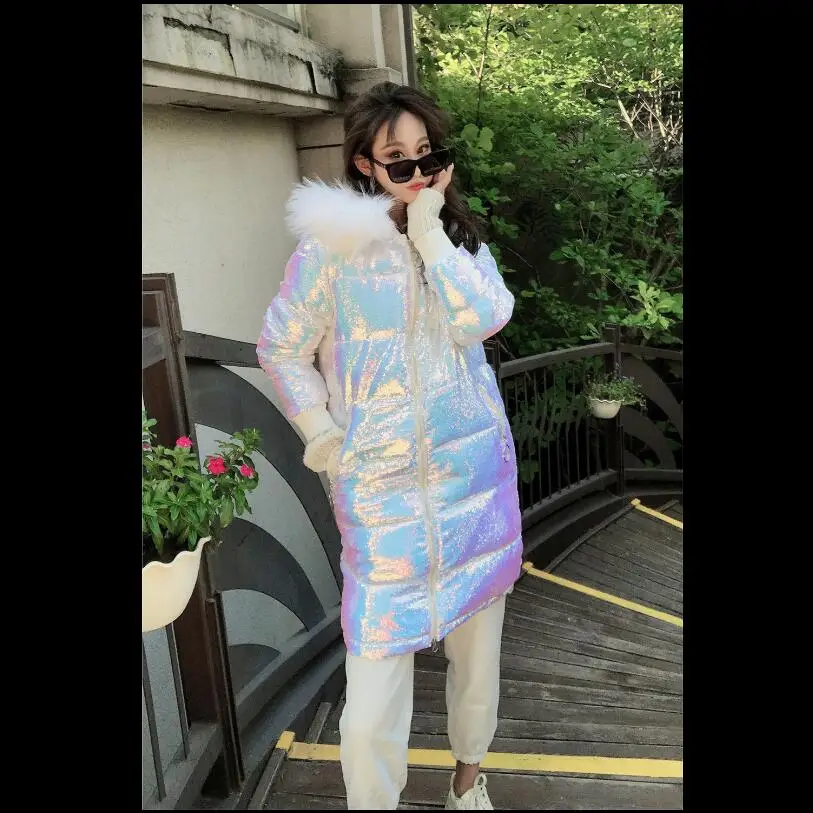 Новинка 2019 модное осенне-зимнее пальто с хлопковой подкладкой Женская парка