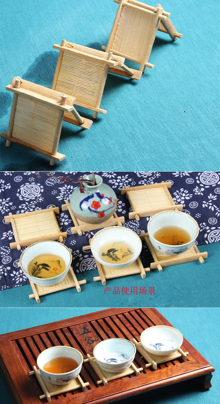 [GRANDNESS] подставка для чайной чашки из натурального бамбука кунг-фу коврик чайника