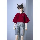 Modikerbjd мужская кукла с принтом свободная футболка комплект одежды для 14 13 куклы BJD-без куклы красного цвета