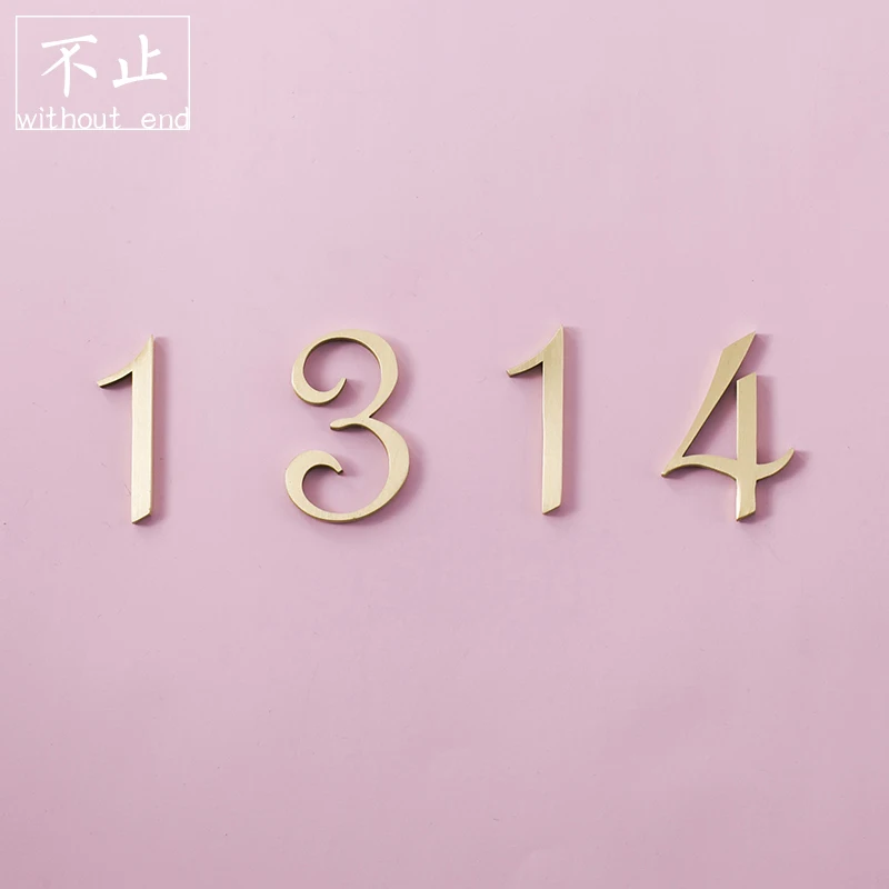 2020 новый домашний декоративный вывеска медный номер двери латунный цифровой