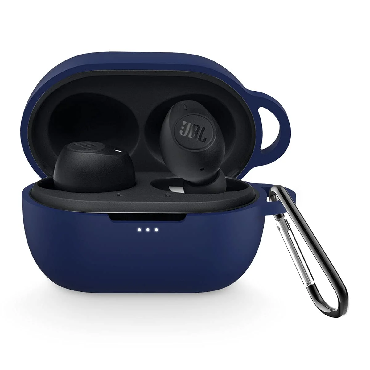 

Protective Silicone Case Soft Shock Scratch Protection Cover for JBL Tune 115 TWS 115TWS True Wireless Earbuds with Keychain