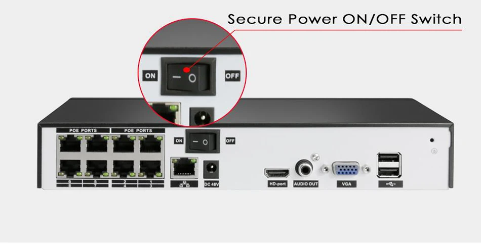 Hiseeu 8CH 1080P POE NVR CCTV система безопасности комплект H.265 2.0MP аудио запись ip-камера водонепроницаемый наружный комплект видеонаблюдения