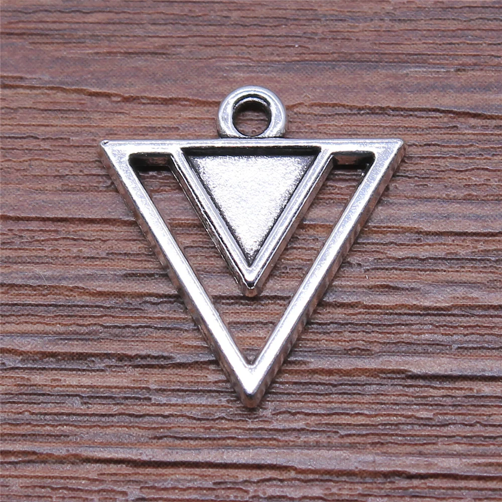 WYSIWYG 10 шт. Подвески Треугольные серьги Diy ювелирные изделия выводы антикварные
