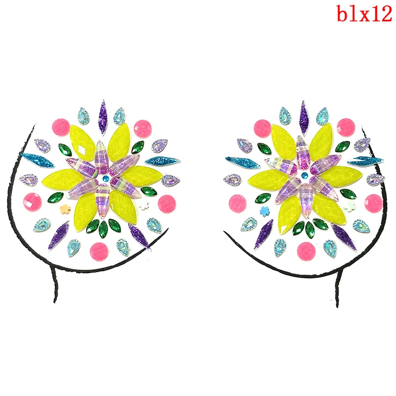 1 шт. блестящие украшения наклейки на грудь тату в стиле бохо 3D кристалл боди арт