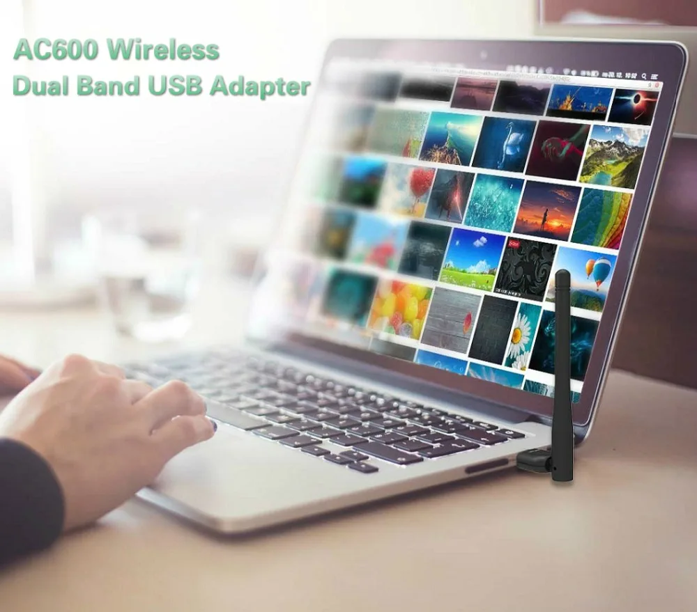 Wavlink USB wifi адаптер 5 ГГц Wi-Fi ключ 600 Мбит/с док-станцией wifi антенна длинный диапазон Ethernet для ноутбука ПК ТВ Беспроводной приемник
